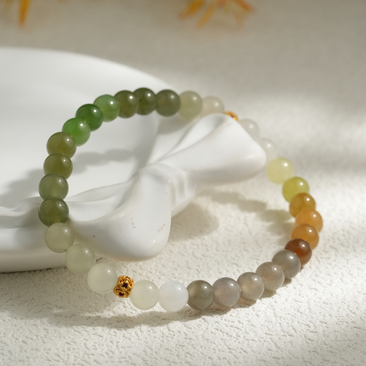 和田玉多宝手串5mm+-多样性发其一hs08-1500