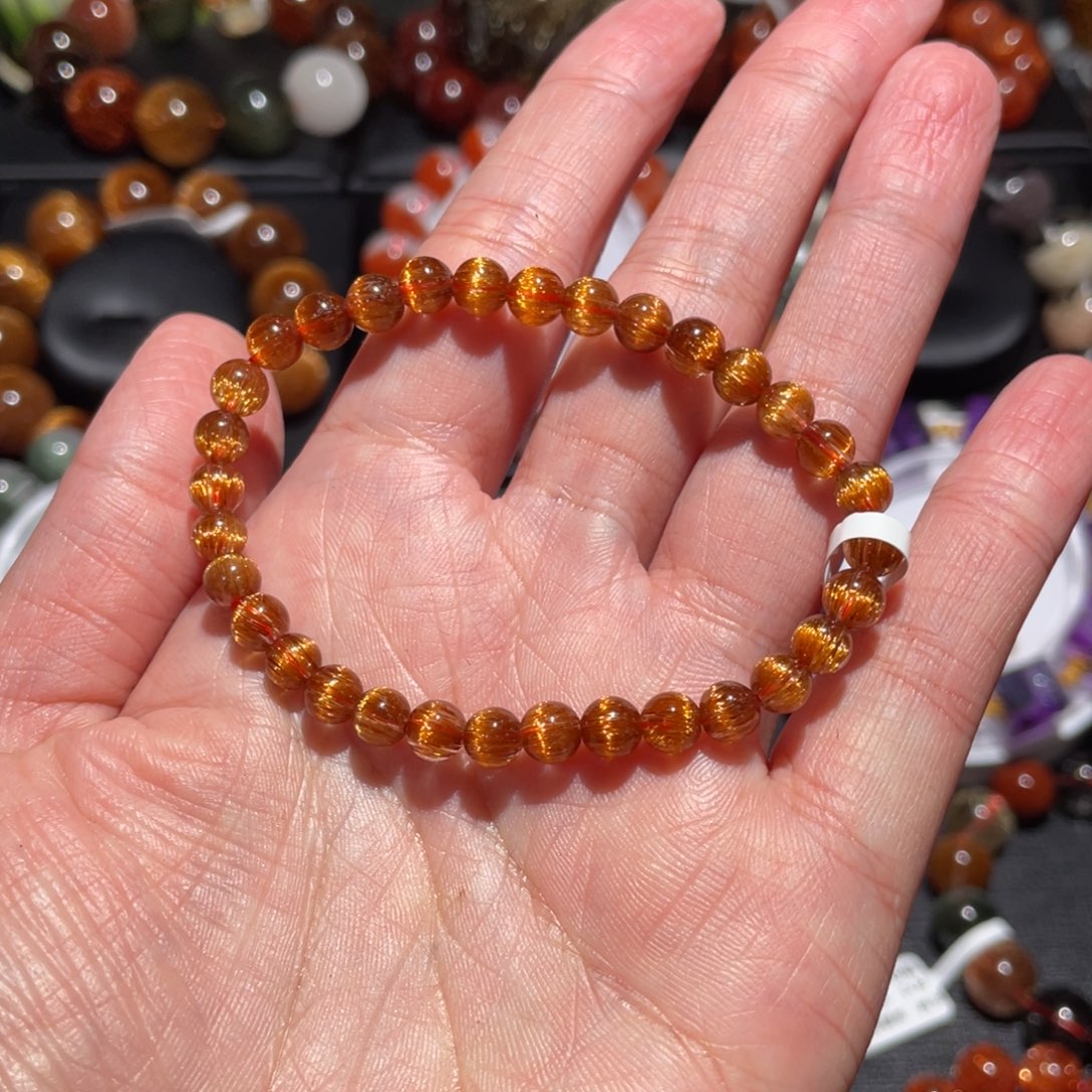 水晶手链未镶嵌苏*铜顺发5.5mm