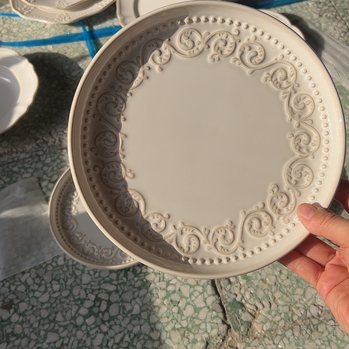 瓷片默认瑕疵商品3个牛排浮雕