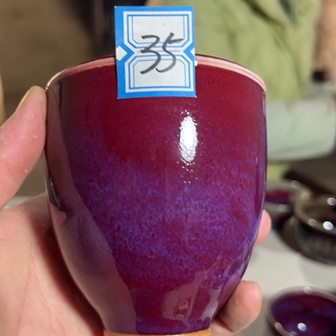 瓷片手工制作钧瓷杯子