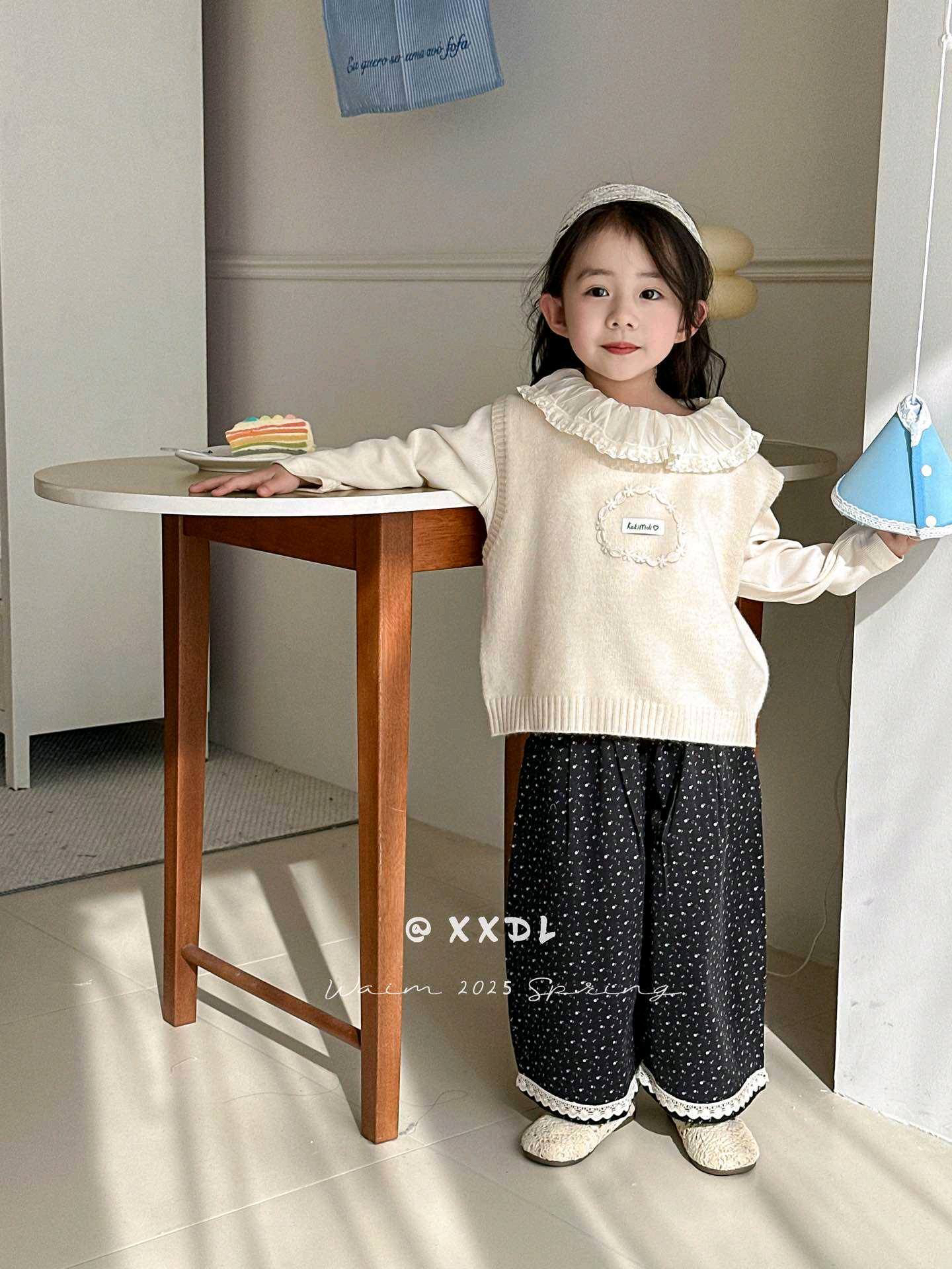 秋季休闲风休闲碎花百搭女童女套装春秋卫衣