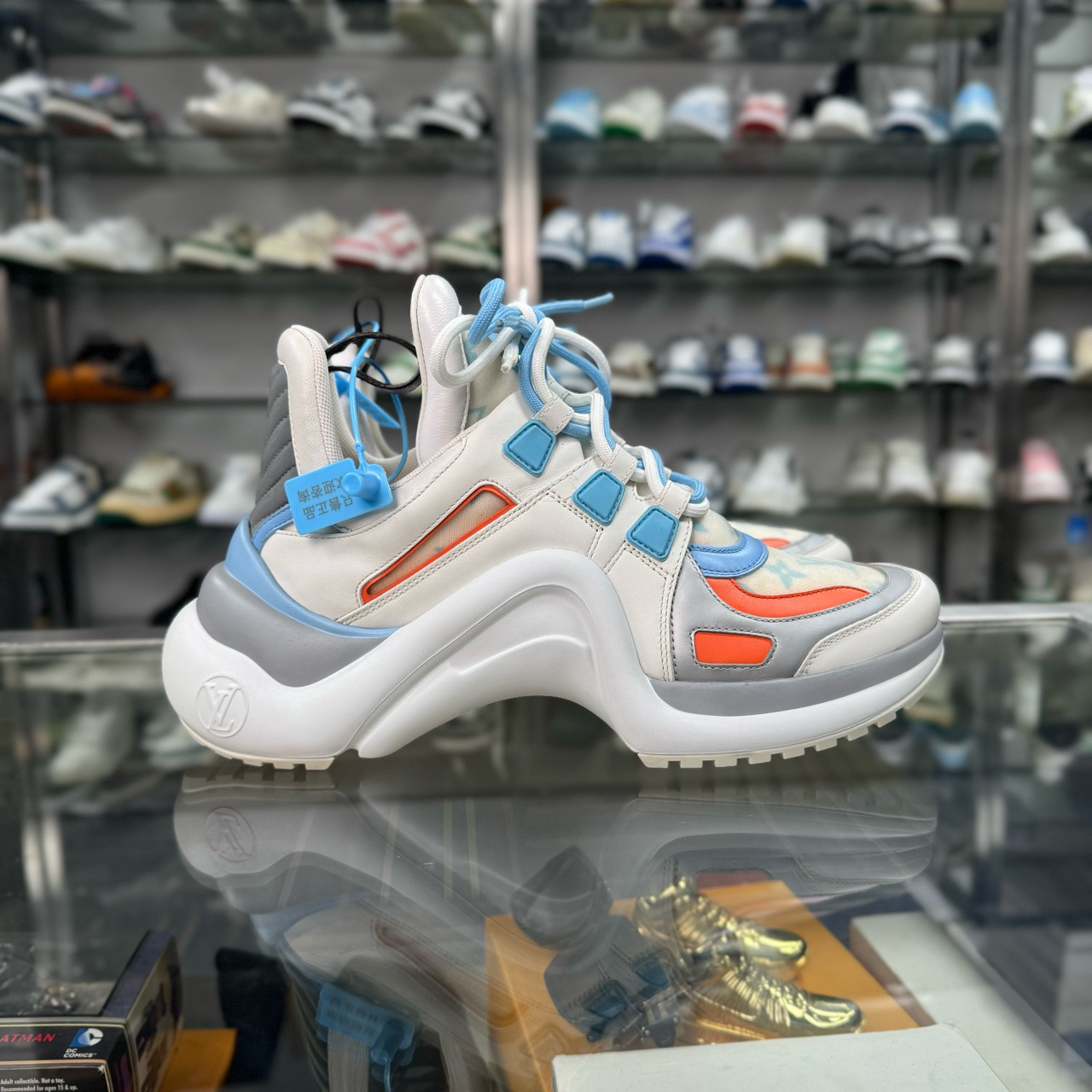 99新 LouisVuitton/路易威登 拱桥老爹鞋蓝橙 尺码/39 HZ5977