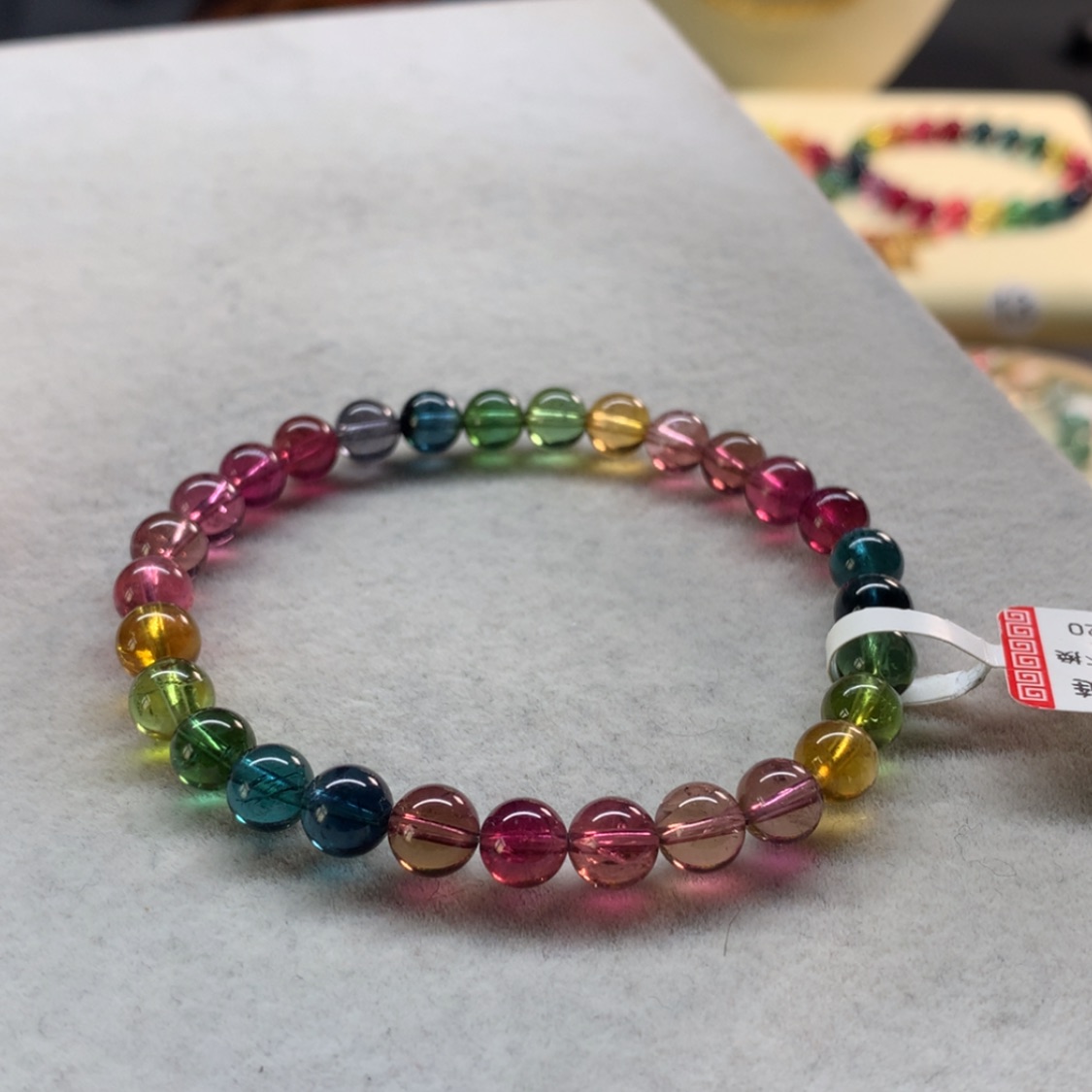 【闪购商品】未镶嵌手链碧玺艳丽单圈6.3