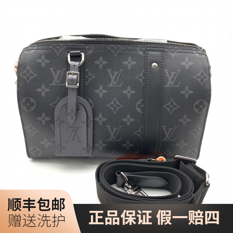 99新 LouisVuitton/路易威登 LV 黑老花KP27斜挎包/10021129 肩包