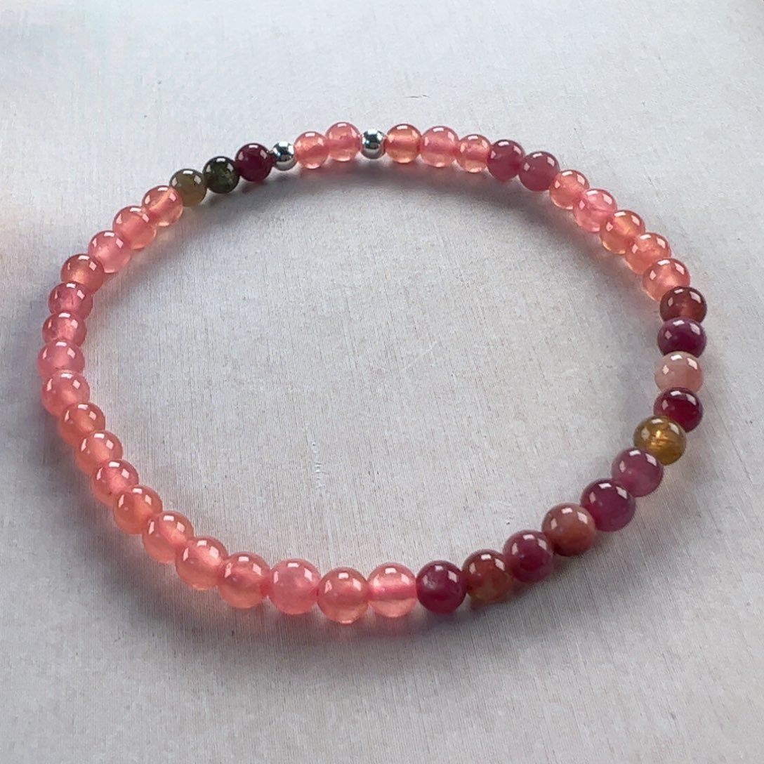 菱锰矿（红纹石）未镶嵌手串