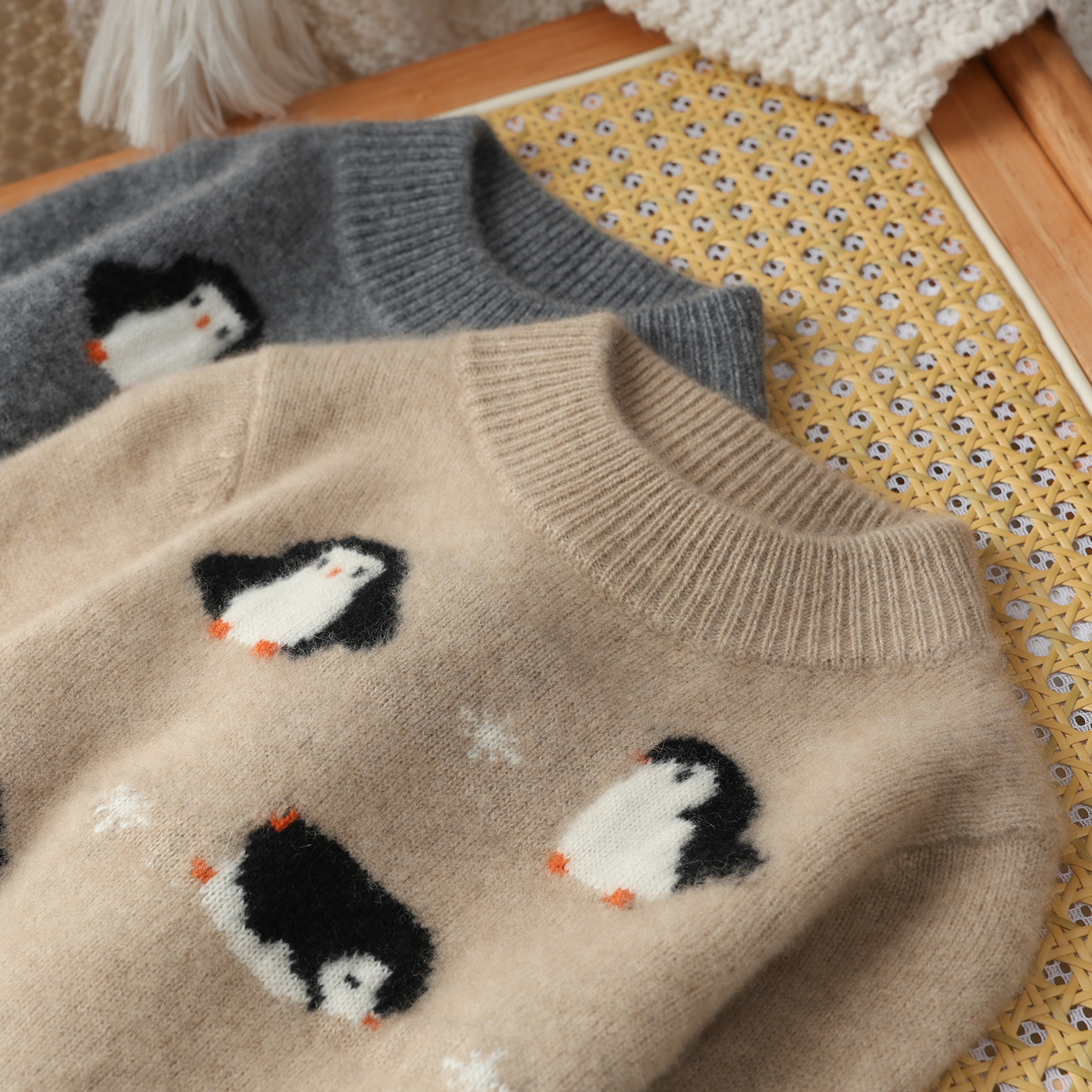 小企鹅加厚儿童男女宝羊毛衫纯羊毛冬季毛衣针织衫打底衫