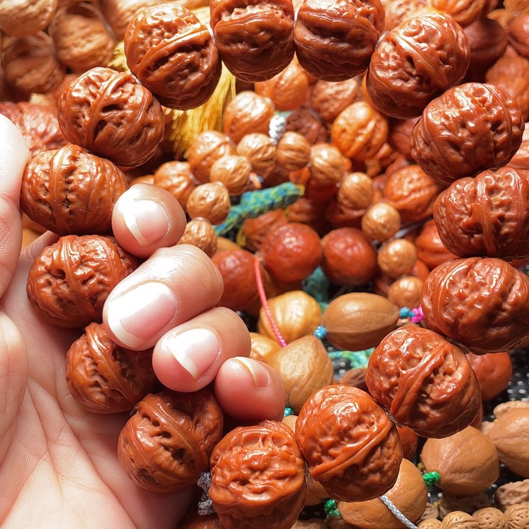 须***3文玩核桃手串磨盘元宝