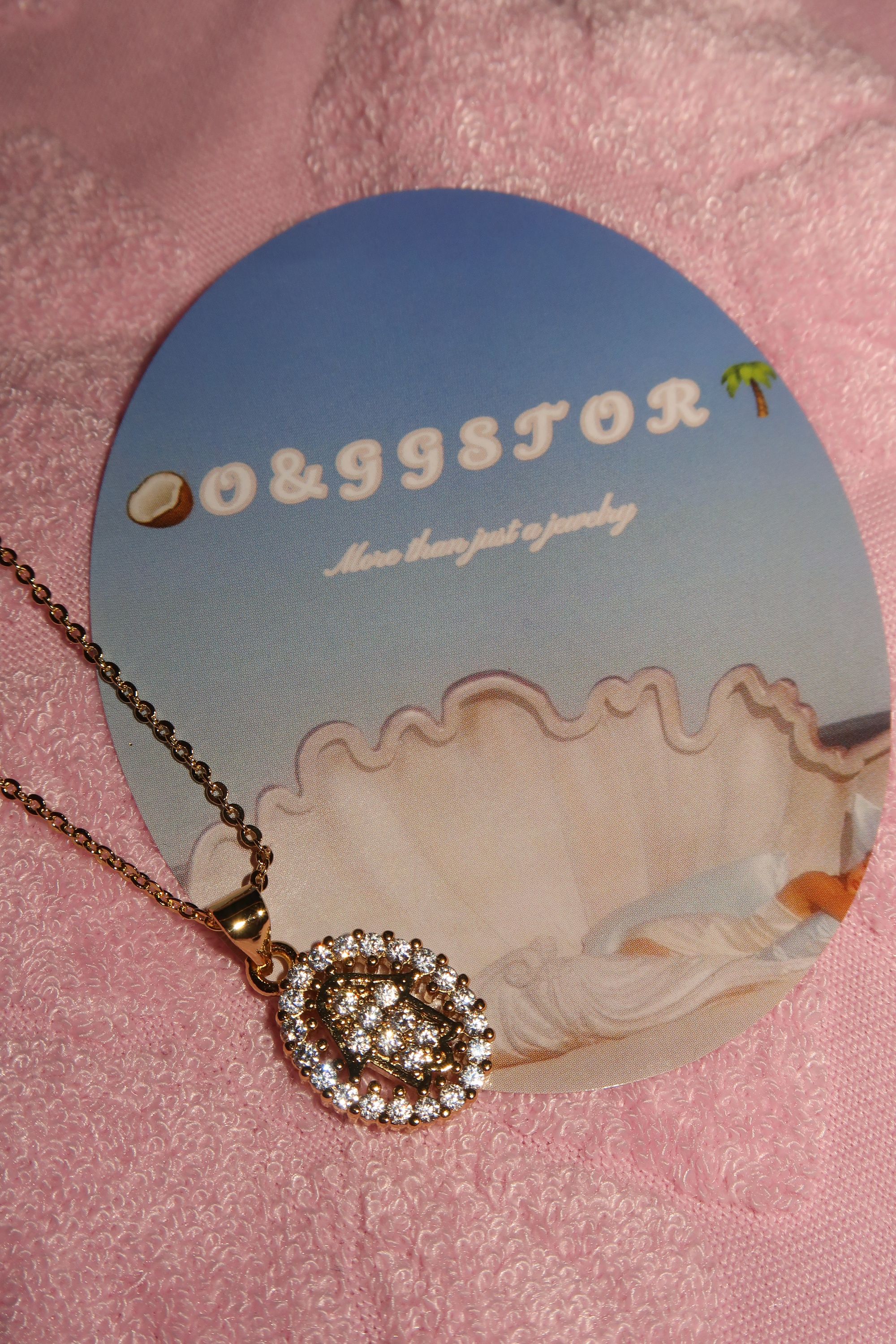 纯铜锆石项链 OGGEMS2025新款fatima之手锆石项链