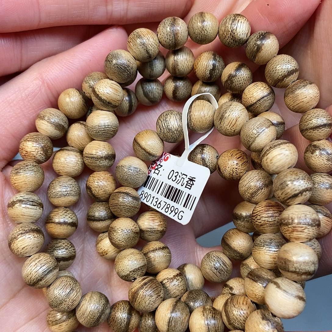 沉香手串天然野达拉干0.8，03