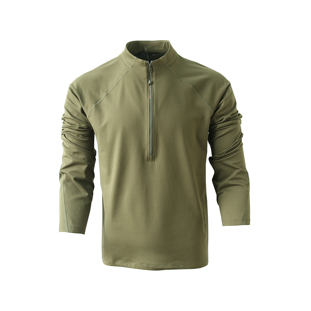 春季新款男士字母半拉链户外抓绒保暖运动长袖T恤卫衣2462