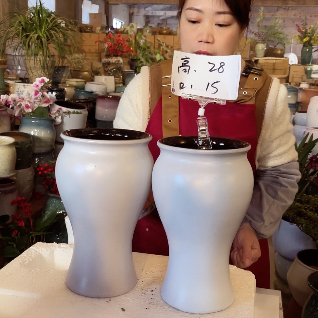 紫砂花盆高度28口径15