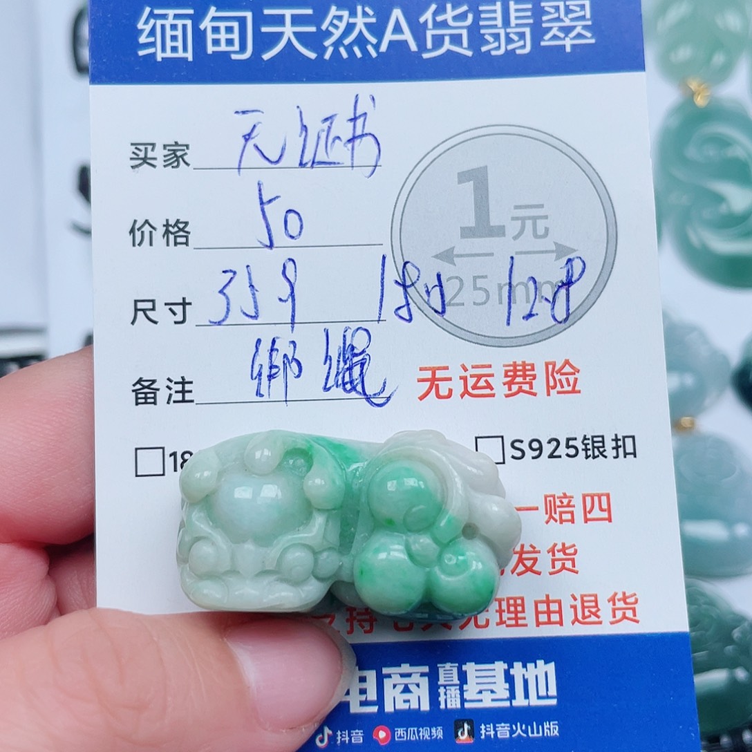 翡翠未镶嵌吊坠(不含链)