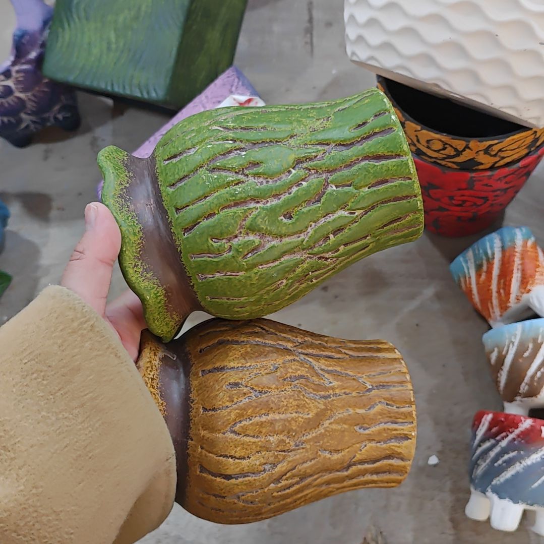 红陶吸水透气的白陶花盆凑满12发货