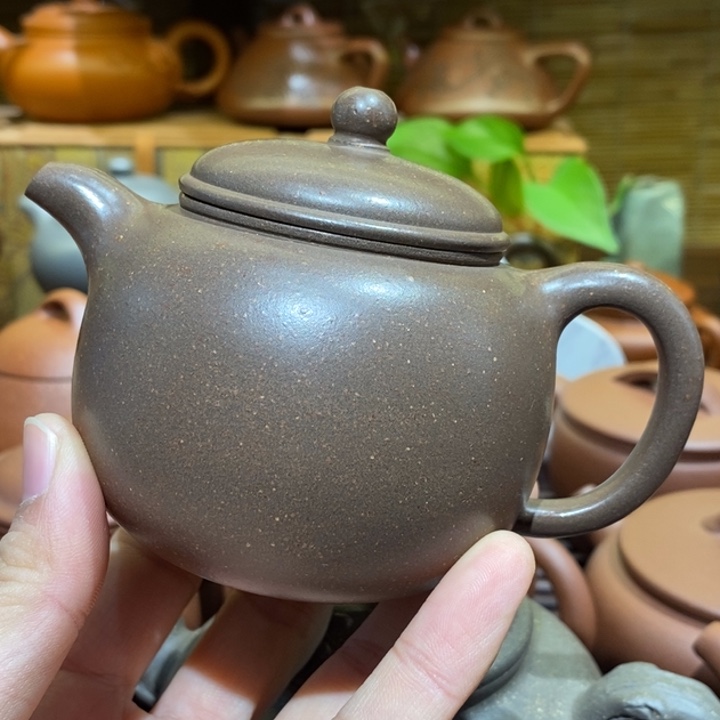 紫砂茶壶匏尊壶半手工