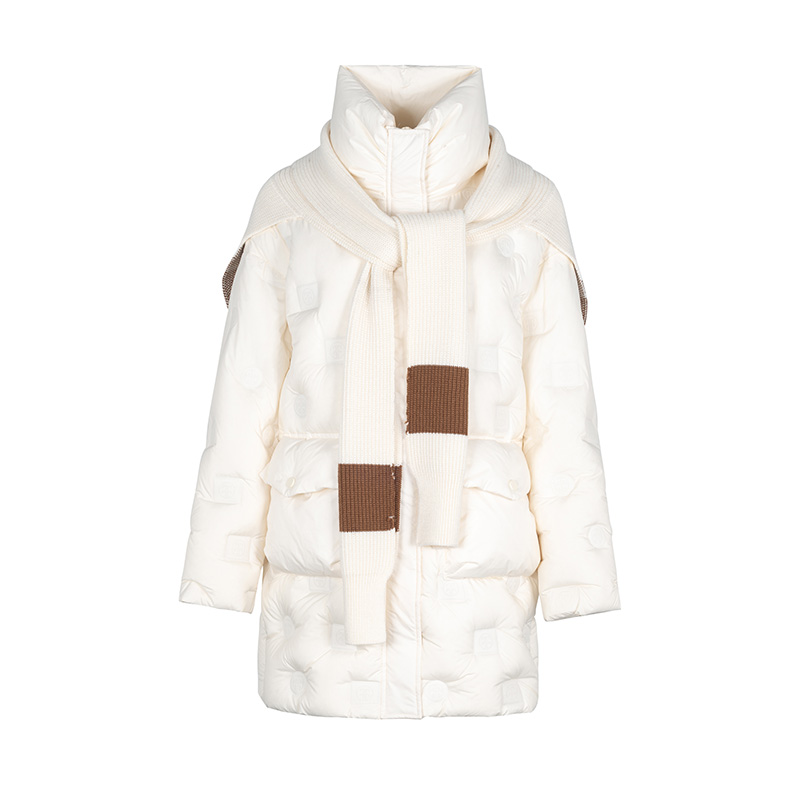 【直播专属】商场同款新品立领可脱针织披肩羽绒服N0910B34812