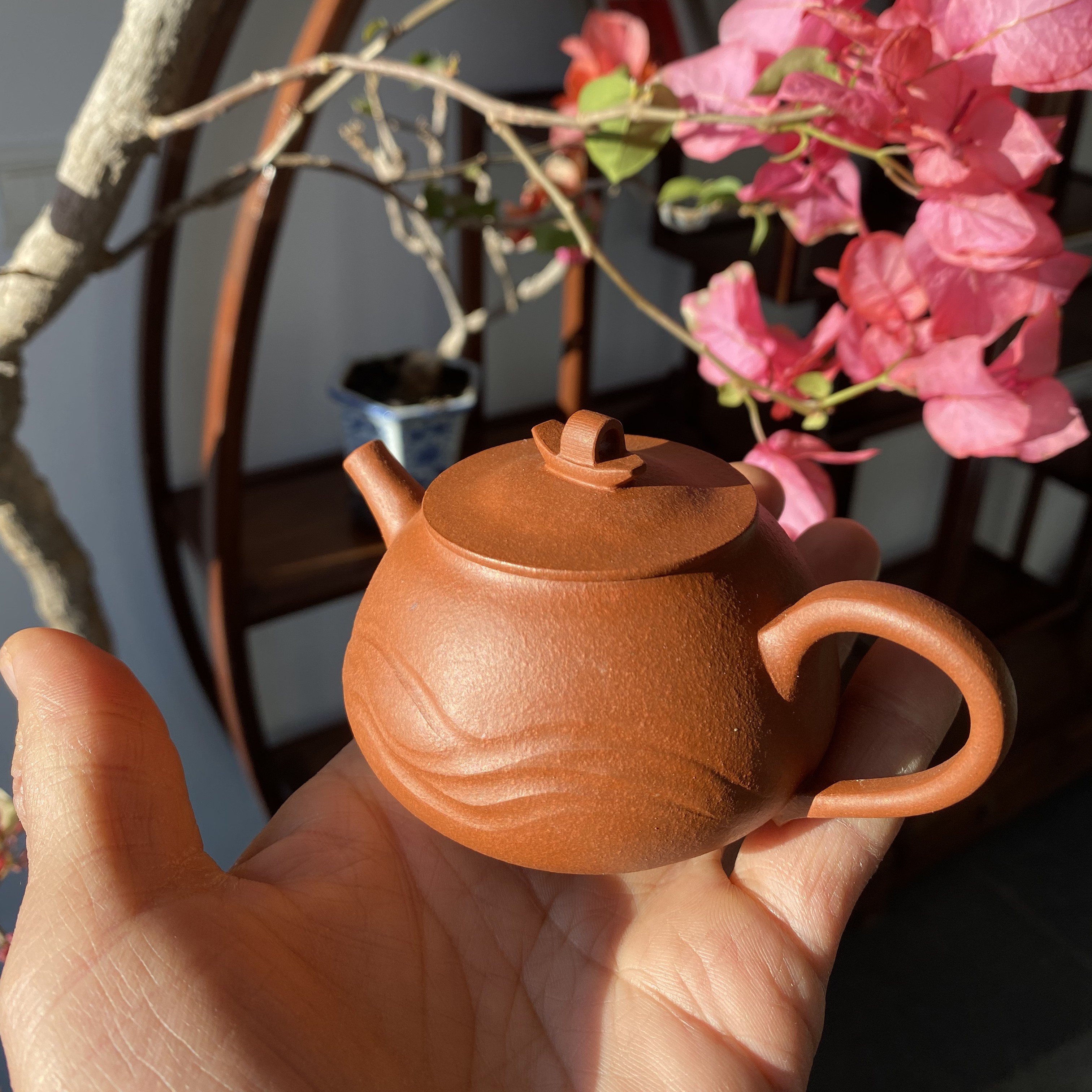 原矿红泥全手工清舟紫砂壶