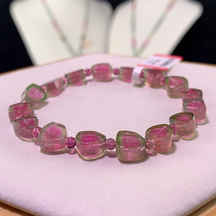 双色碧玺手链未镶嵌