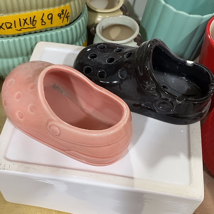 陶盆有孔 瑕疵针孔漏釉介意勿拍外口 7外高7