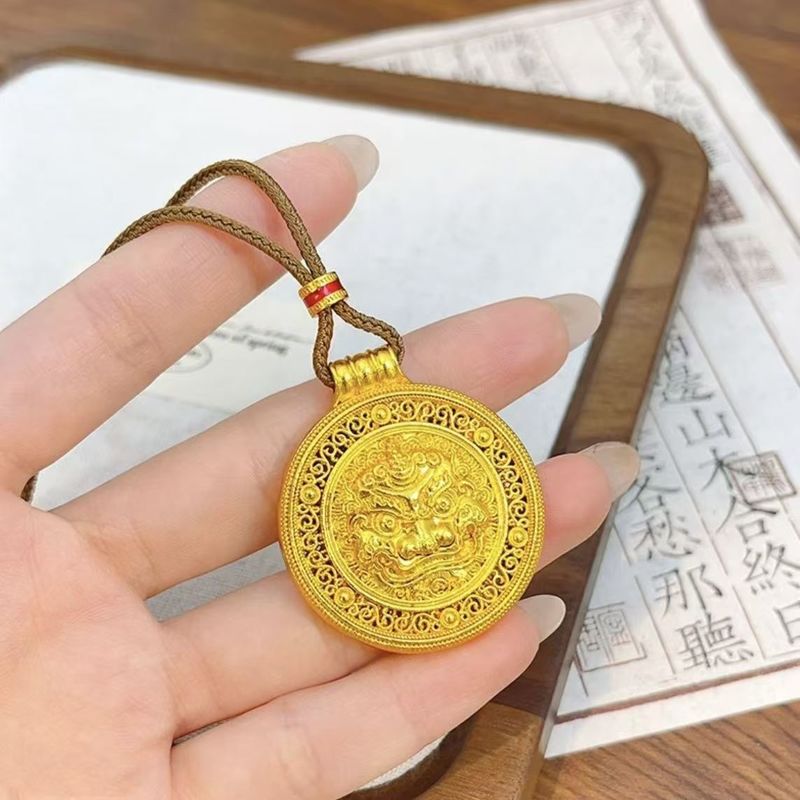 合金吊坠 独角兽貔貅吊坠 八宝罗盘