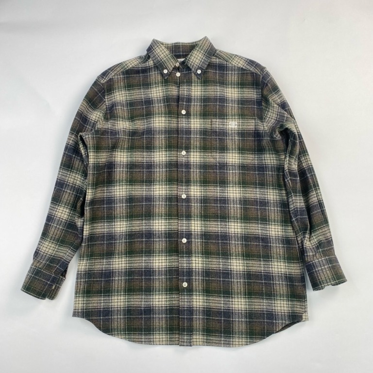 99新 Celine/思琳 男/36码/格纹凯旋门羊毛衬衫/8000/SN2182