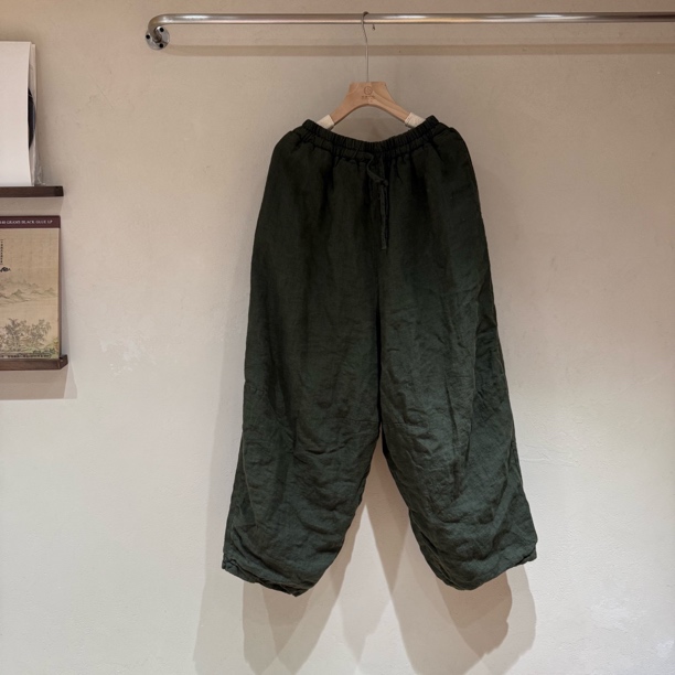 新款脏染砂洗亚麻棉裤舒适百搭显瘦女哈伦裤简约保暖宽松女裤子