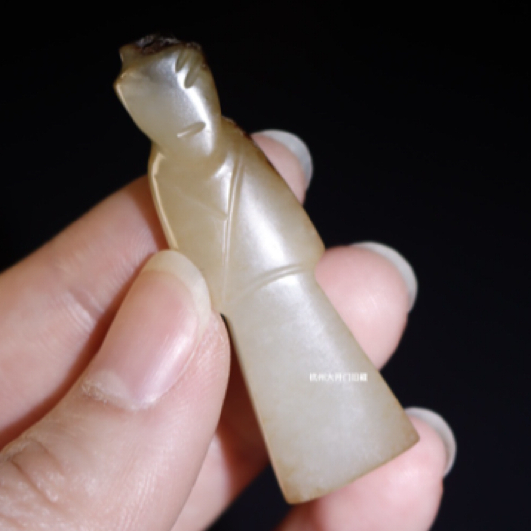 玉翁仲 和田玉挂坠