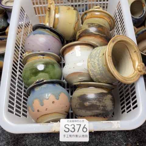 紫砂花盆微瑕376口径5厘米左右