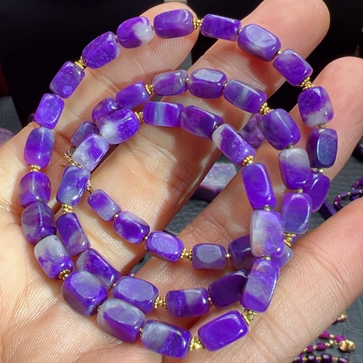 18K金镶嵌苏纪石（舒俱来）项链