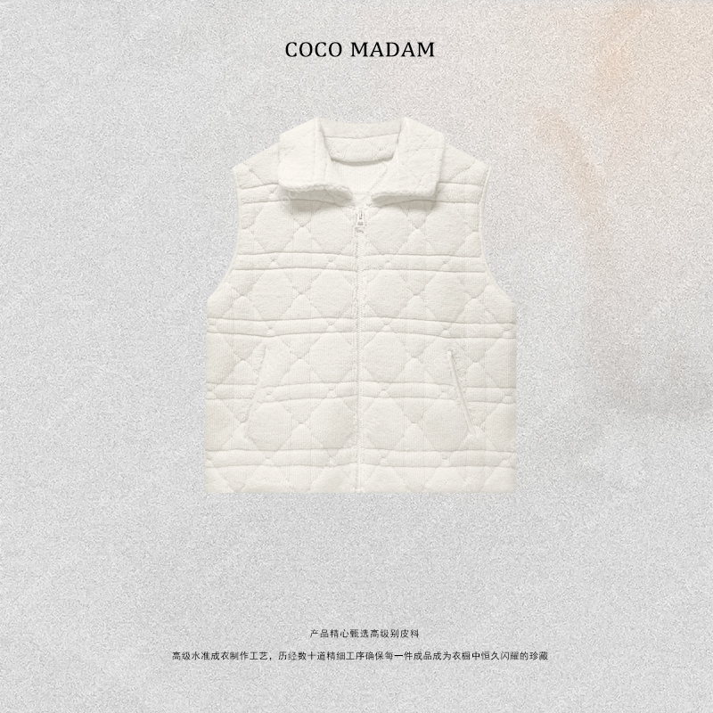 NIUNIU ·T-1952 秋冬时尚女马夹冬季小香老钱风保暖羊毛马甲