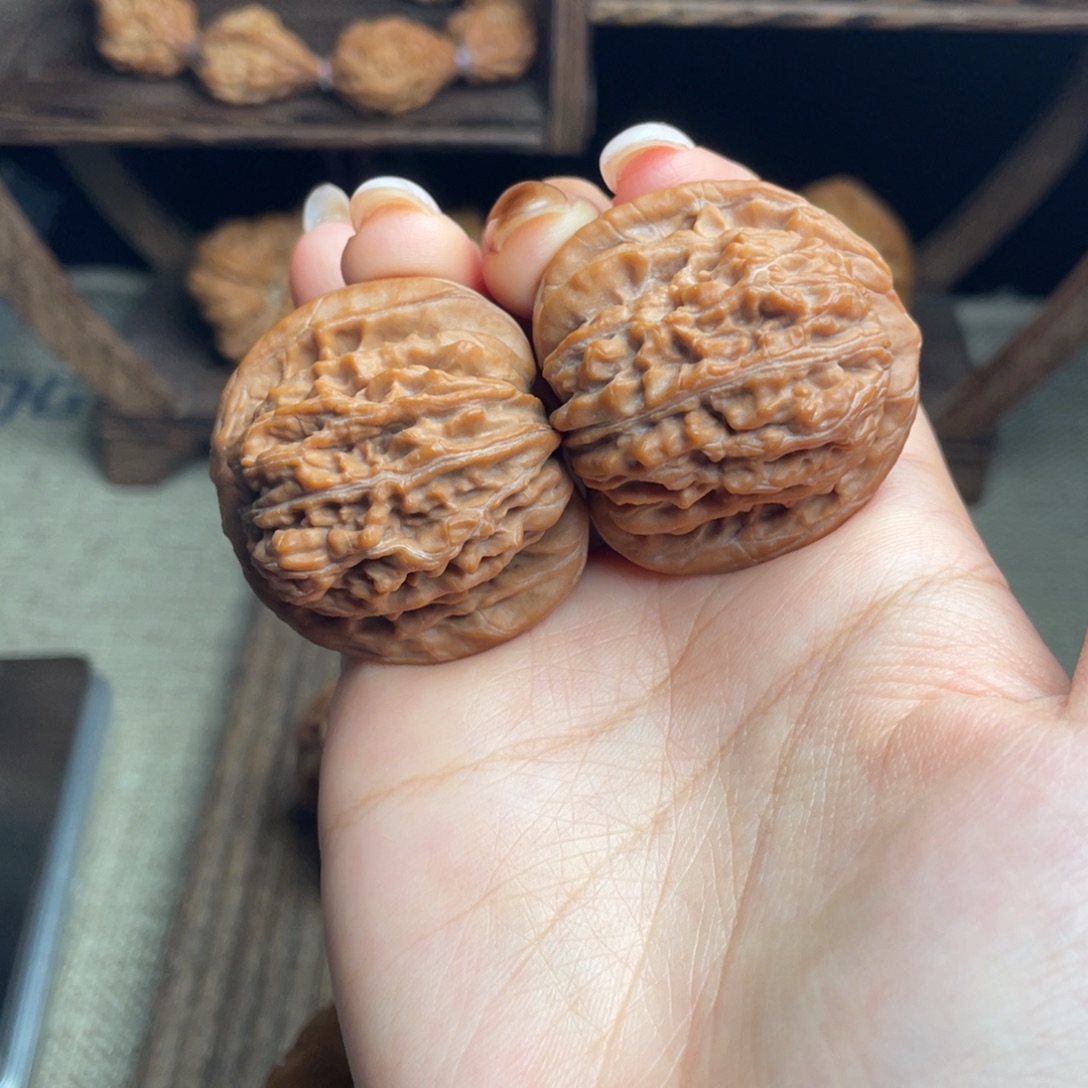 吊坠文玩核桃头货山西四座楼38 全品白茬精配