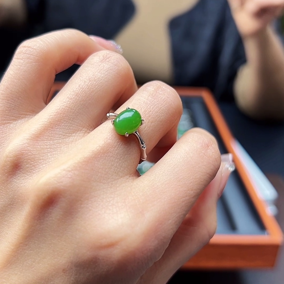 和田玉（碧玉）合金戒指