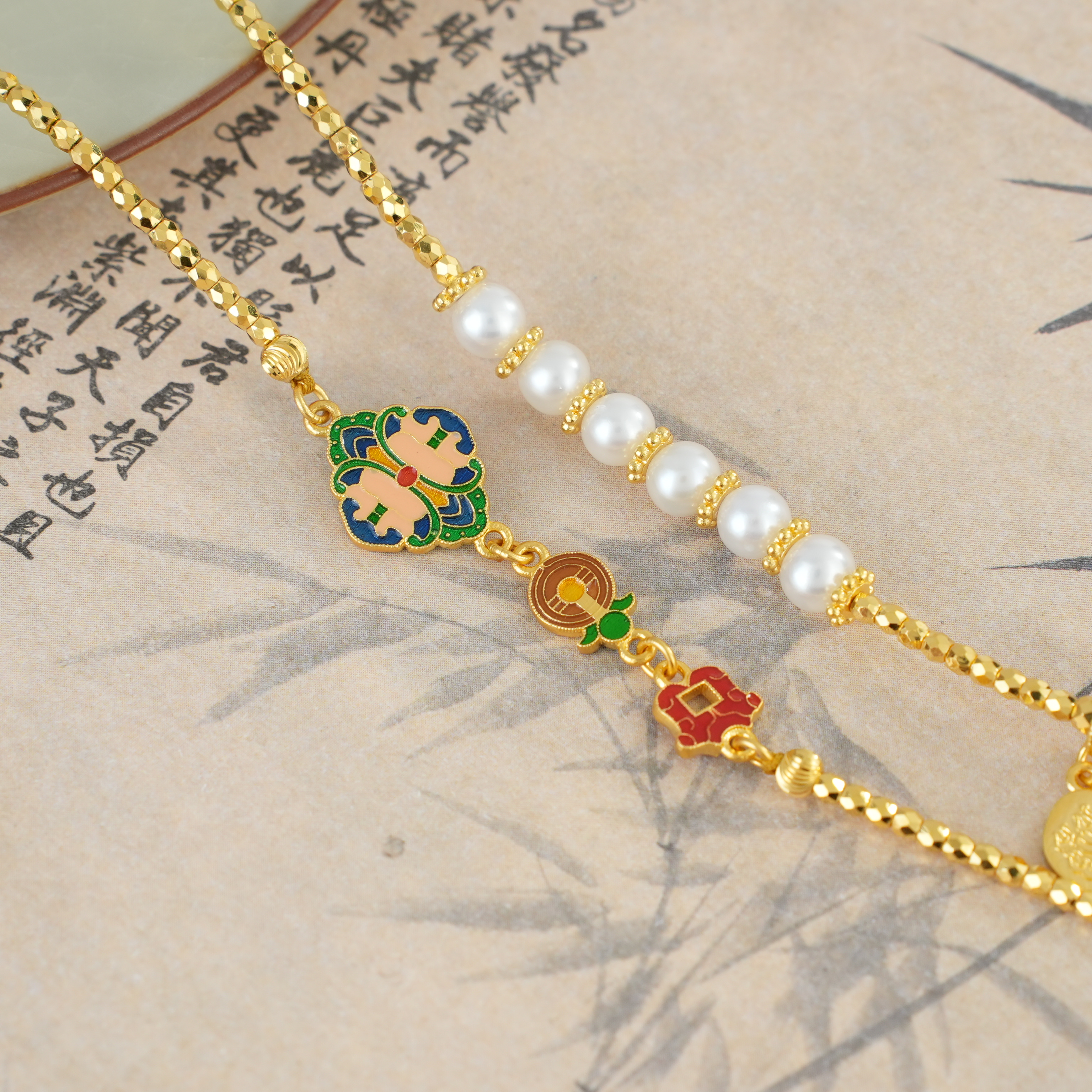 珠运财富单钩足金万能链 56cm 12.26g