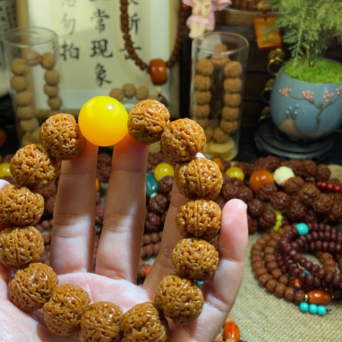 金刚菩提手串195半玉化黄