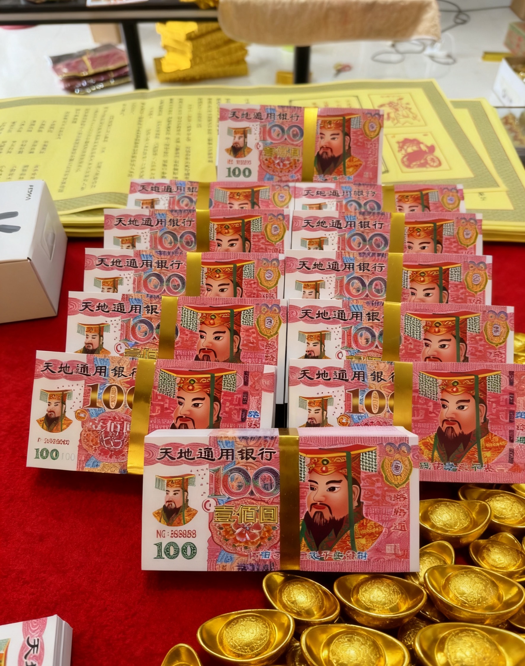 烫金面值新款混搭冥币冥纸用于祭祀仪式一捆120张左右