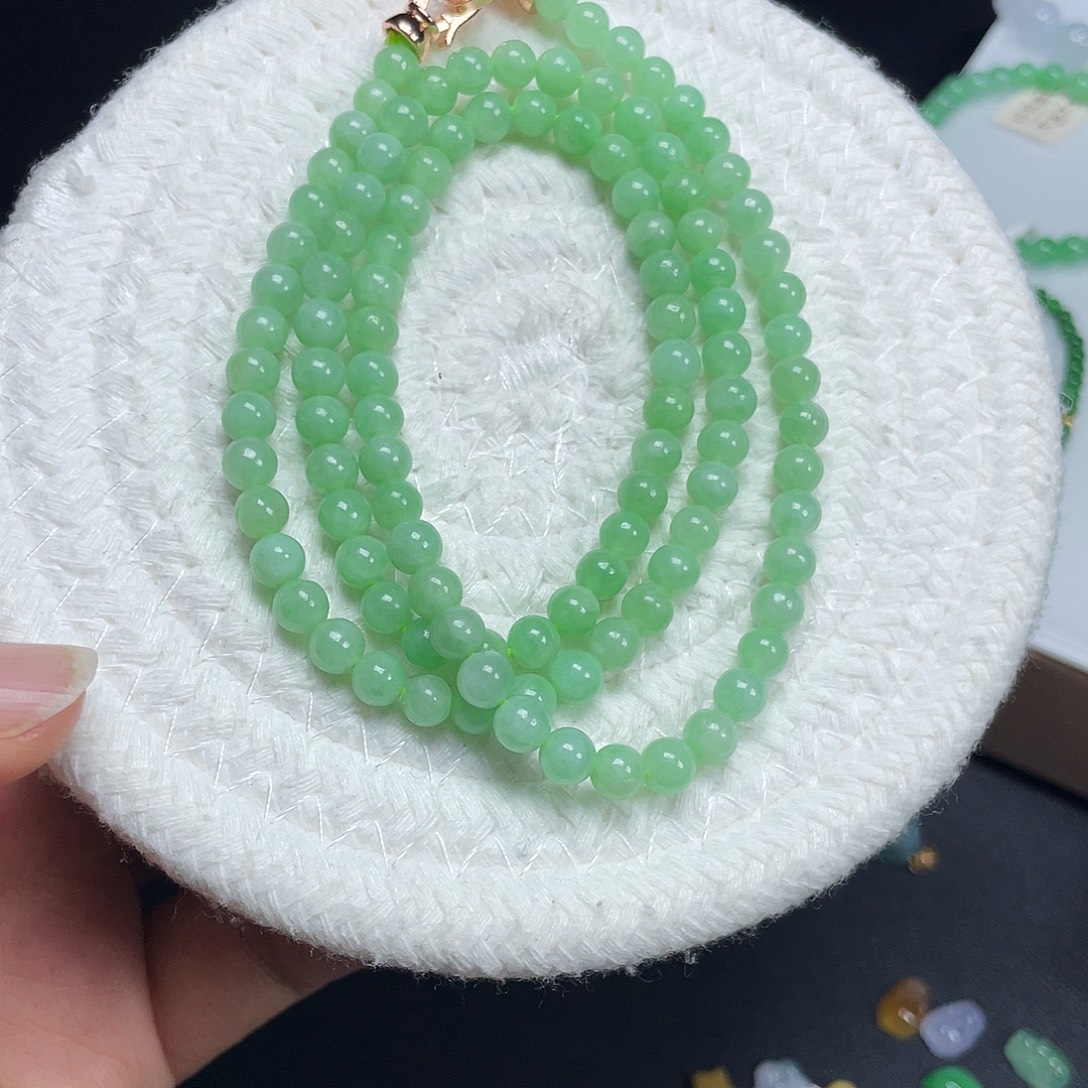 翡翠未镶嵌手链天然缅甸翡翠A货卡5.2