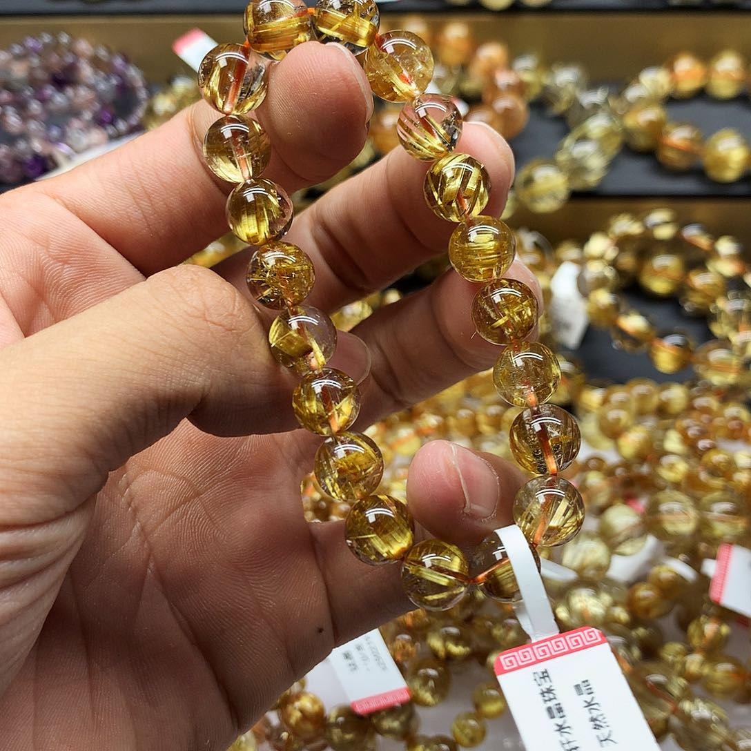 水晶手链未镶嵌钛晶9