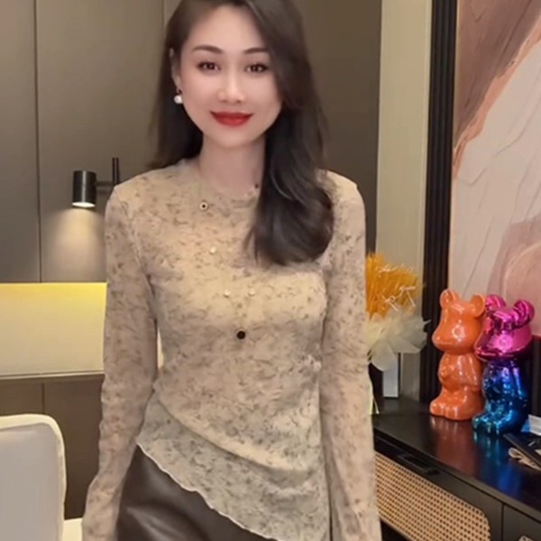 7107沐沐家显瘦打底衫上衣撞色棉质不规则设计感潮