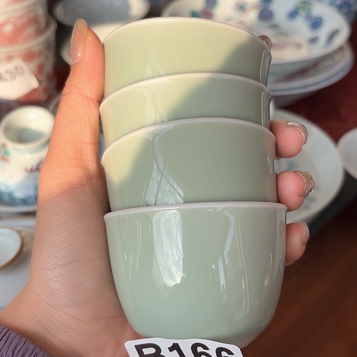 微瑕手工手绘茶具166