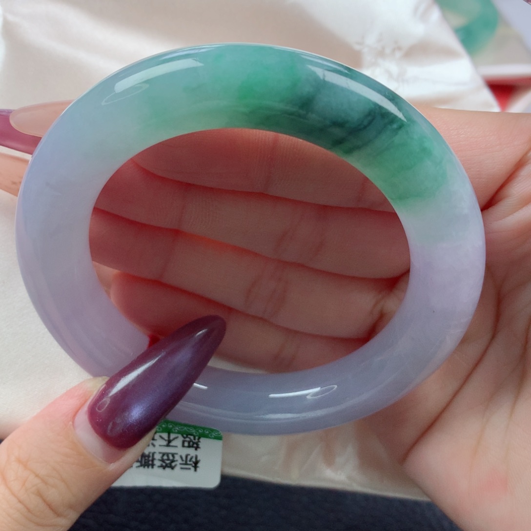 未镶嵌手镯翡翠缅甸天然翡翠A货53.5