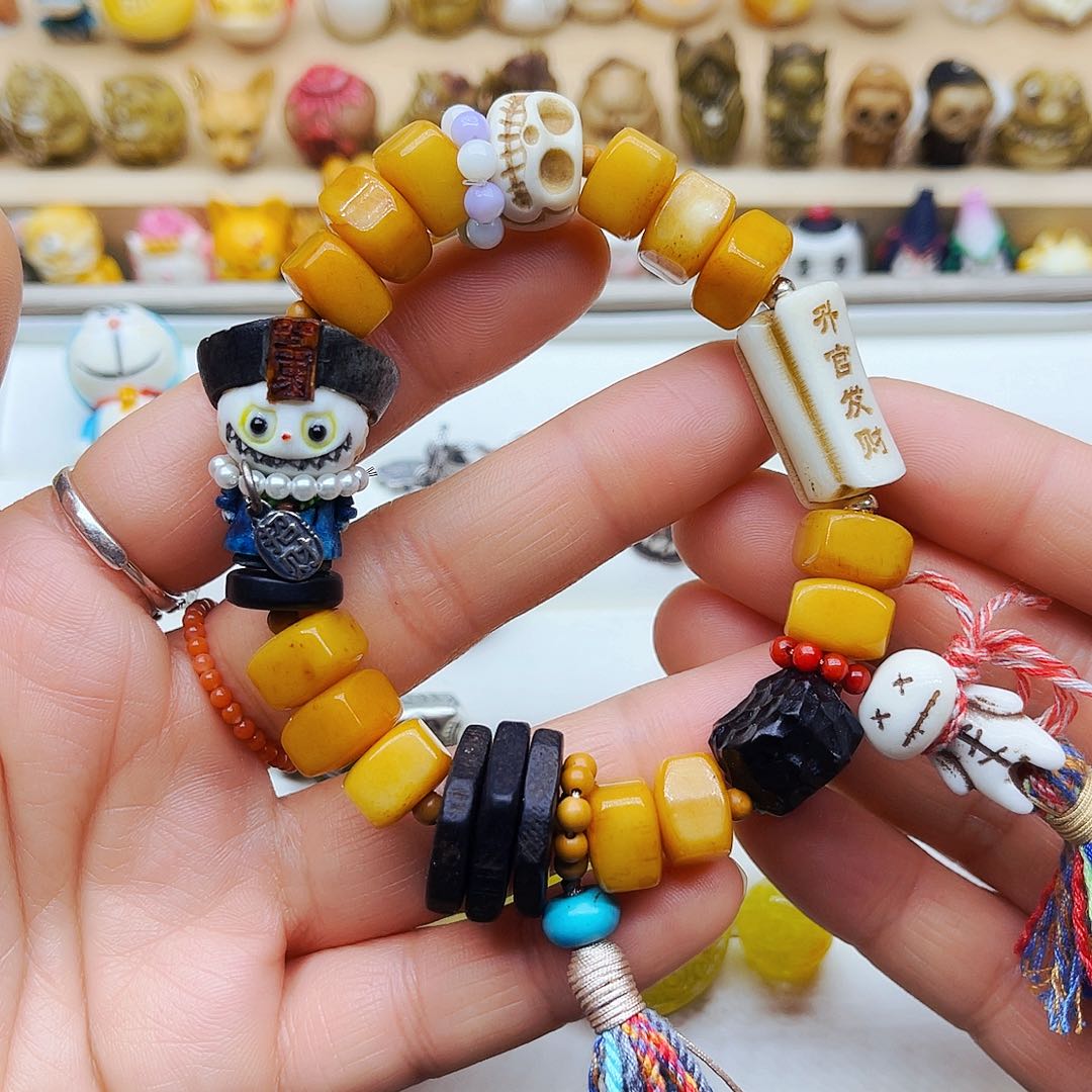 香榧木手工打磨手链
