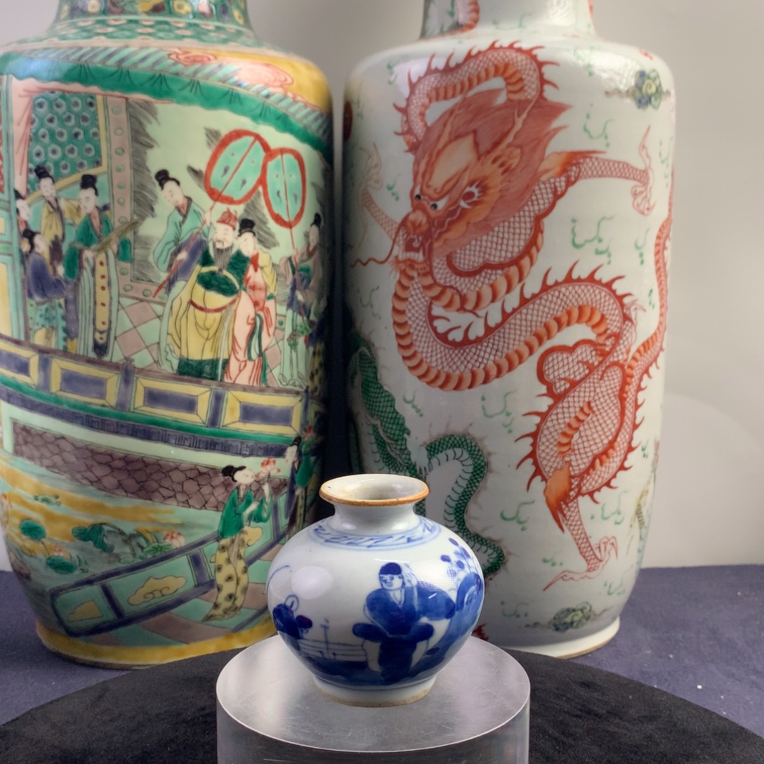 其他陶3343瓷器—青花人物小苹果尊