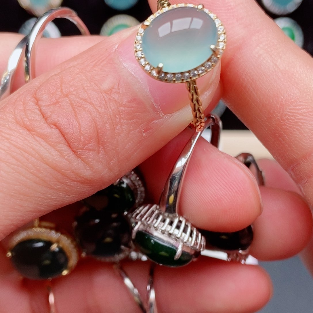 翡翠戒指银S925镶嵌984785148