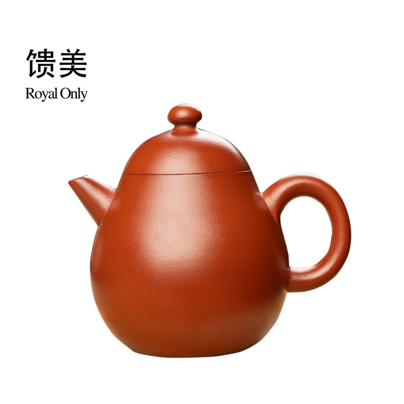 【馈美】林嬿原矿朱泥贵妃梨全手工潮州手拉壶泡茶壶小冲罐小品壶