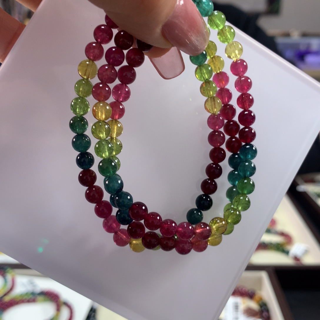 碧玺手链未镶嵌5.6毫米左右