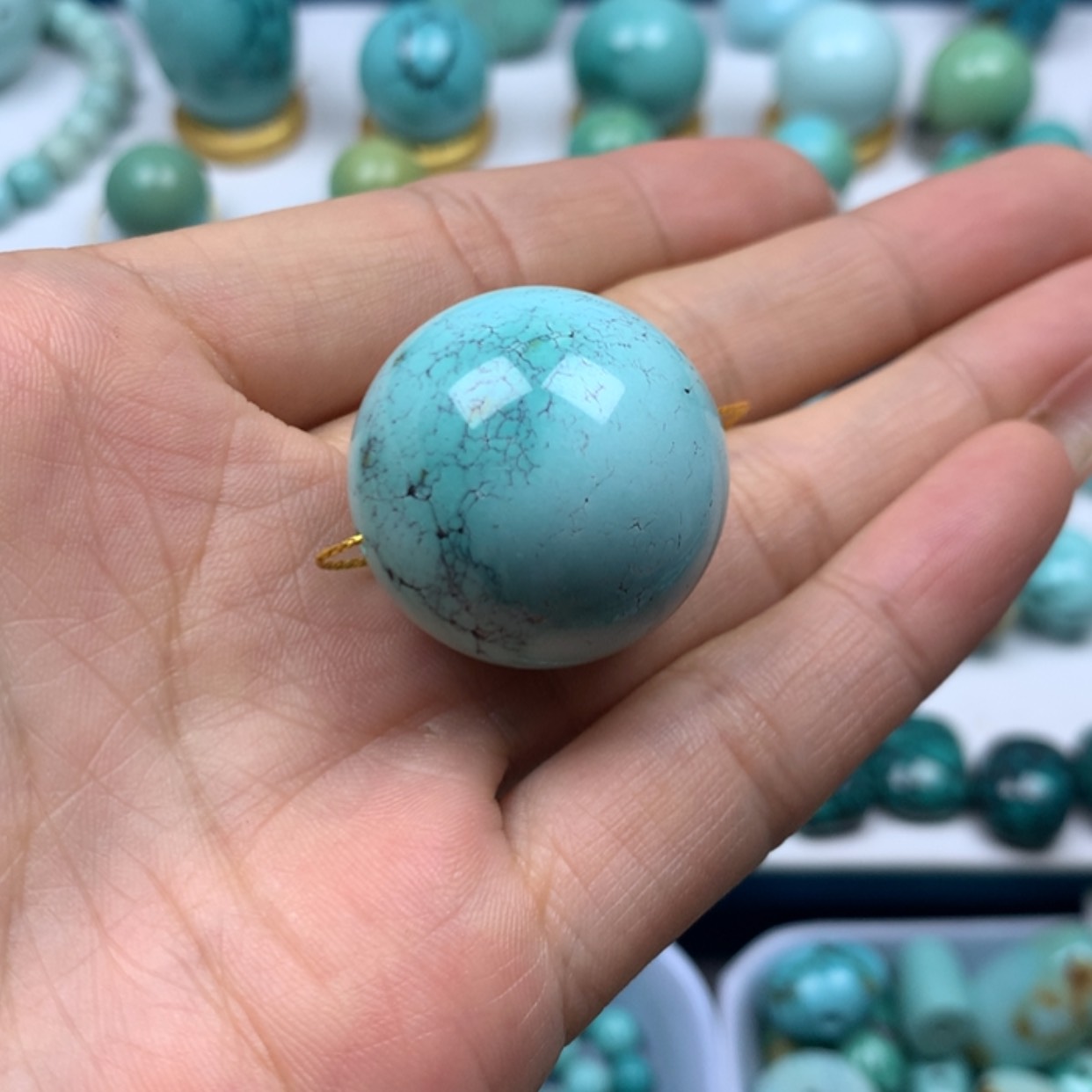 【闪购商品】未镶嵌绿松石珠宝奇石好*人