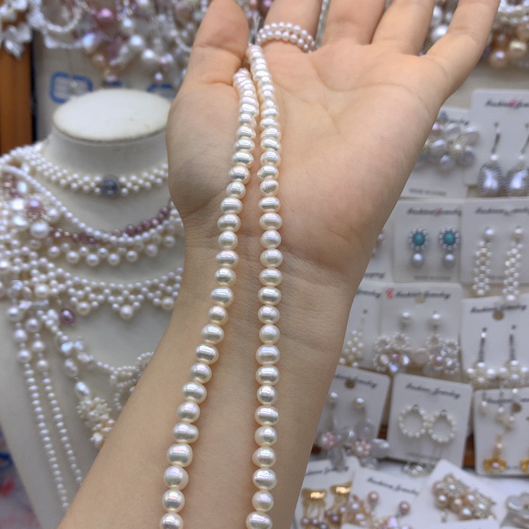 眼***°合金淡水珍珠耳饰项链