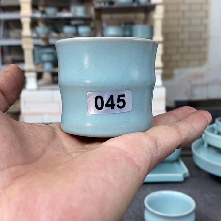 摆件抱朴汝瓷仿古微瑕