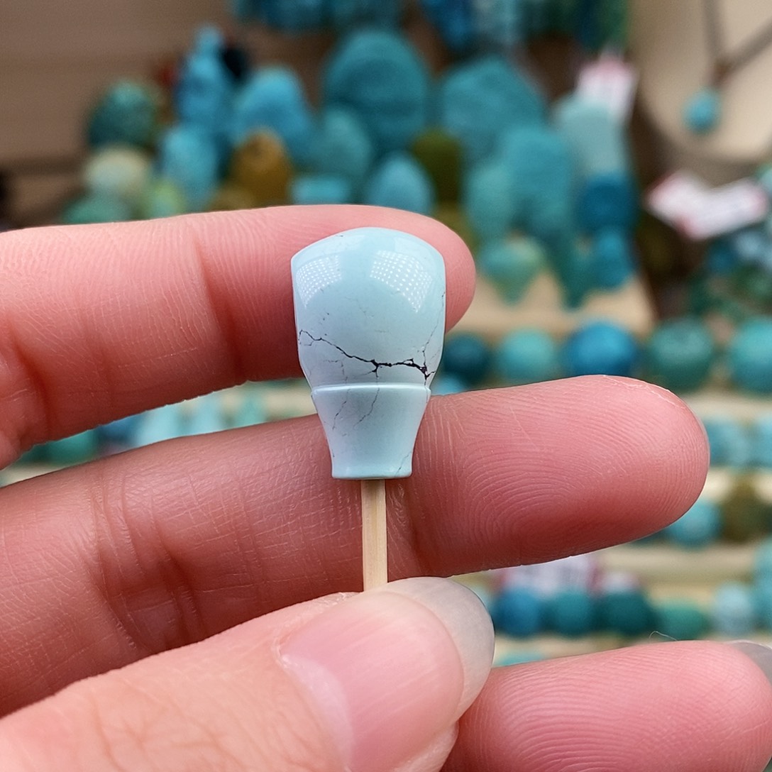 绿松石珠宝奇石未镶嵌12mm