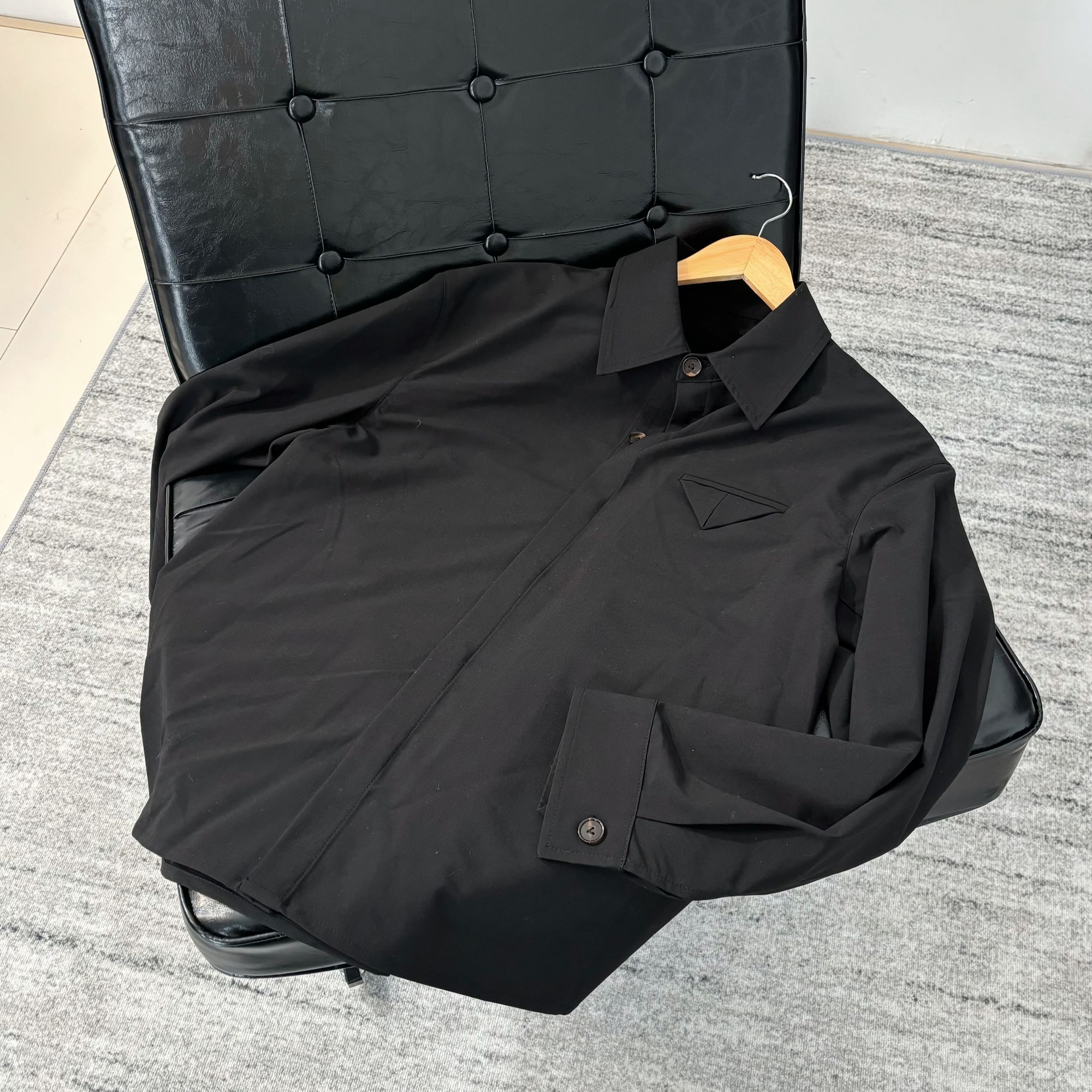 WERRKAMP【黑翼】B*v春季羊毛时尚翻领三角衬衫式夹克+休闲裤套装