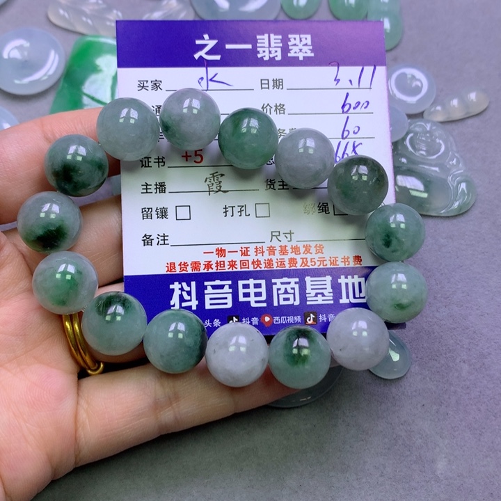 翡翠颈饰未镶嵌水**天